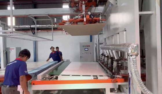 Buy 1200T Laminating Chipboard Short Cycle Laminating Hot Press Paper Flooring online manufacture