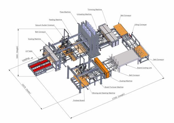 Melamine Mdf Laminate Hot Press Machine 900kg 2 Density